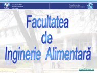 Prezentare FIA - Facultatea de Inginerie Alimentara - 