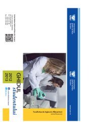 Ghidul studentului - Facultatea de Inginerie Alimentara - 