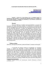 1 A execução dos alimentos frente às reformas do CPC Resumo ...