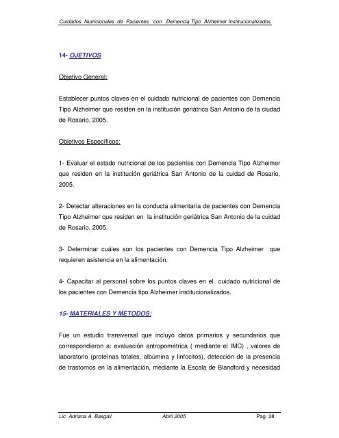 Cuidados Nutricionales de Pacientes con Demencia ... - Nutrinfo.com