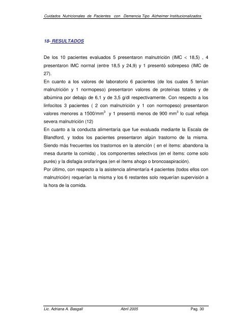 Cuidados Nutricionales de Pacientes con Demencia ... - Nutrinfo.com