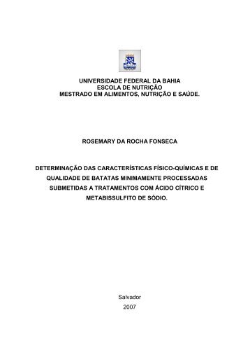 Determinação das características físico-químicas e de qualidade