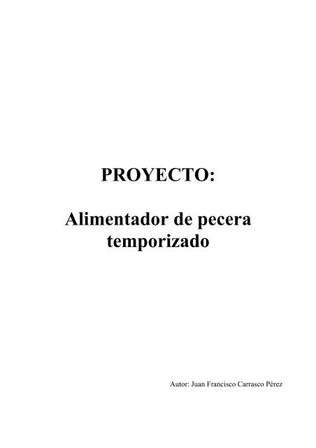 PROYECTO: Alimentador de pecera temporizado