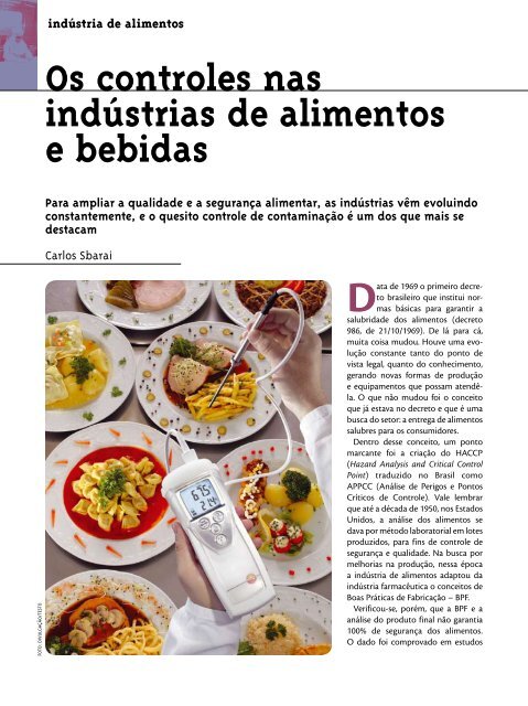 Os controles nas indústrias de alimentos e bebidas - SBCC