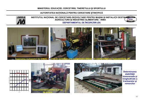 departamentul de încercări tractoare şi echipamente tehnice - Inma