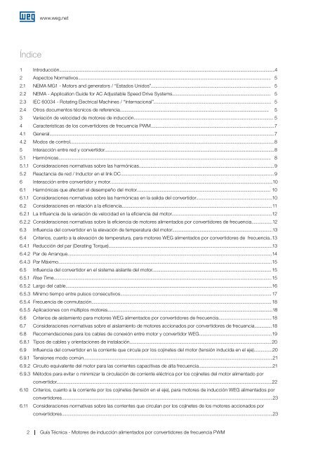 Motores de inducción alimentados por convertidores de ... - Weg