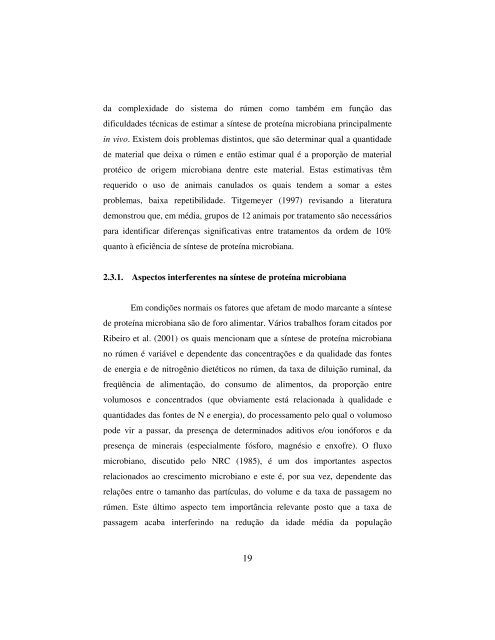 desempenho e digstibilidade em ovinos da raça santa inês ... - Ufla