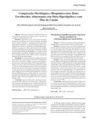 Comparação Morfológica e Bioquímica entre Ratos Envelhecidos ...