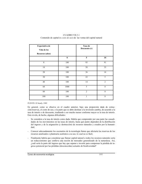 Curso de Economía Ecológica. Martínez Alier