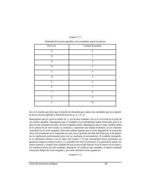 Curso de Economía Ecológica. Martínez Alier