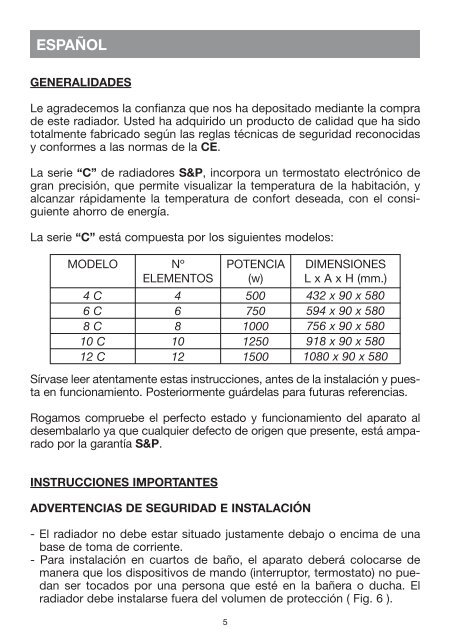Manual de usuario Serie C - Soler & Palau Chile