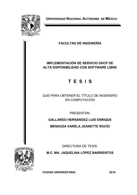 T  E  S  I  S - Universidad Nacional Autónoma de México