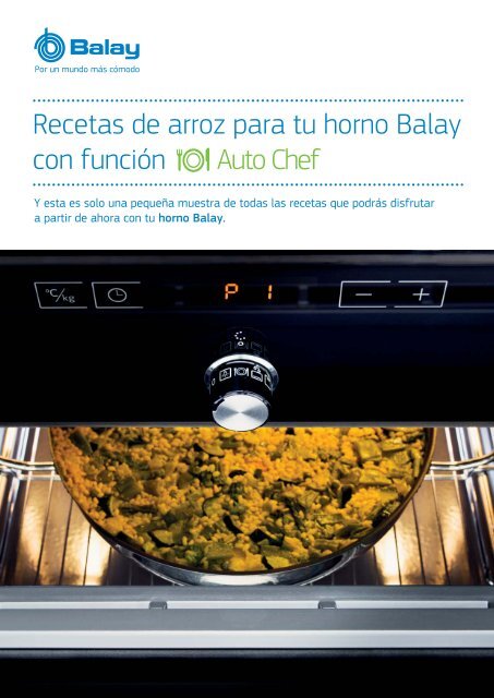 navegación Elástico becerro Recetas de arroz para tu horno Balay con función