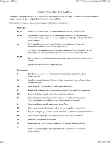 pronunciación del latín - Interletras