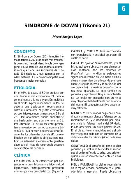 SÍNDROME de DOWN - Asociación Española de Pediatría