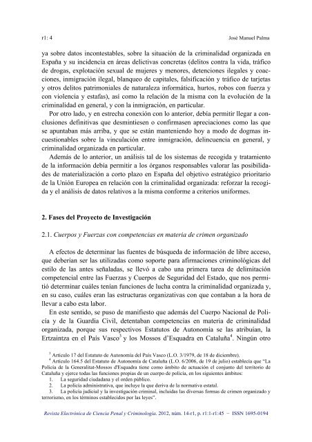 EL SISTEMA ESTADÍSTICO DE CRIMINALIDAD Y SU ... - Criminet