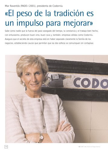 «El peso de la tradición es un impulso para mejorar» - revista iese.