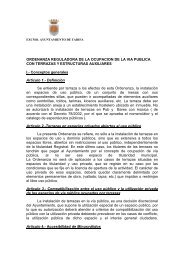 Ordenanza municipal sobre terrazas - Ayuntamiento de Tarifa