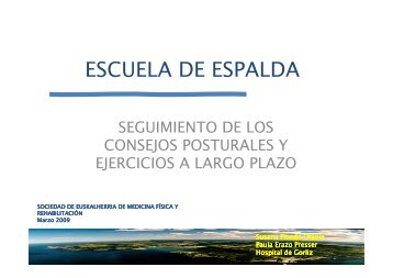 Escuela de espalda: seguimiento de los consejos posturales y ...