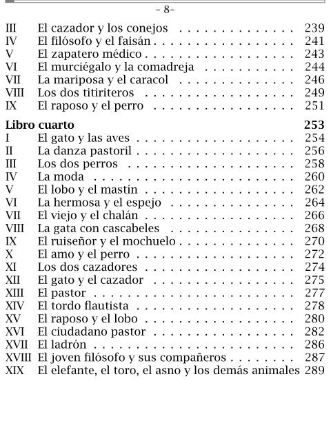 Fábulas en verso castellano para el uso del Real ... - Djelibeibi