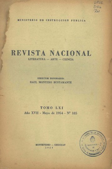 Año 17, nº 185 (mayo 1954) - Publicaciones Periódicas del Uruguay