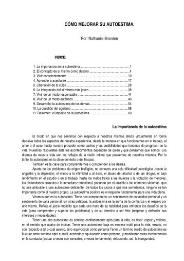 Cómo mejorar su autoestima, por Nathaniel Branden