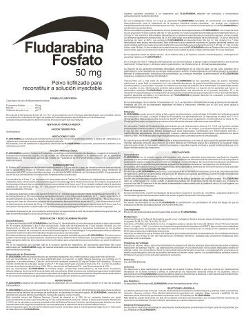 SEP 07 10 INSERTO FLUDARABINA - ama de colombia ci ltda