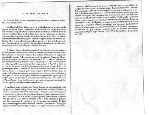 La Literatura Maya La Literatura De Los Pueblos Maya Quiche