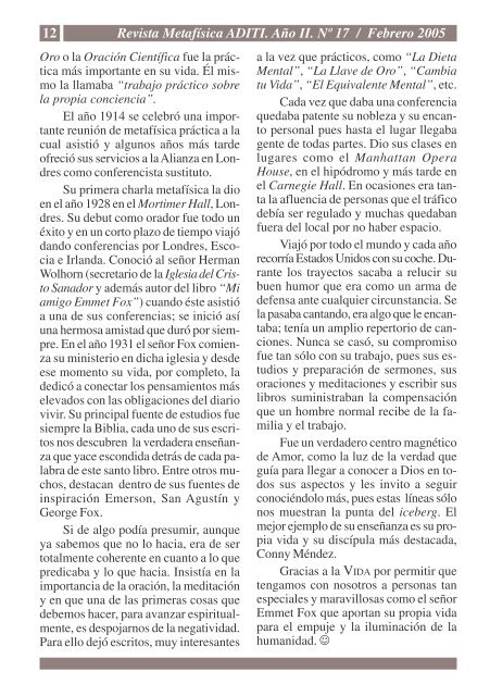 Revista ADITI Nº II-17 Feb.2005 - JUAN CARLOS GARCIA