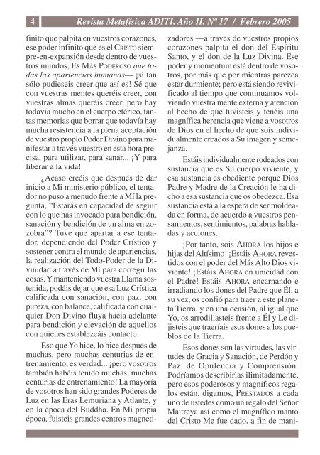 Revista ADITI Nº II-17 Feb.2005 - JUAN CARLOS GARCIA