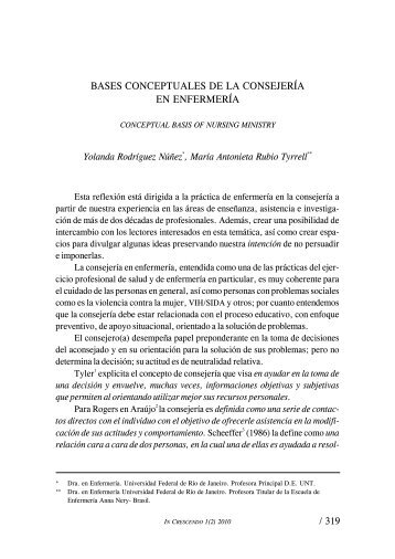 319 bases conceptuales de la consejería en ... - Revista Peruana