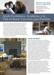 Ayuda Económica, Academia, y la Vida en Reed ... - Reed College