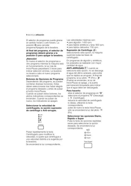 Manual de uso - Electrolux
