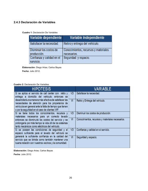 proyecto de lavadora de vehiculos con servicio de - Repositorio de ...