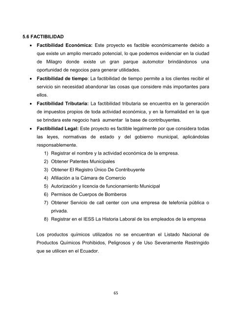 proyecto de lavadora de vehiculos con servicio de - Repositorio de ...