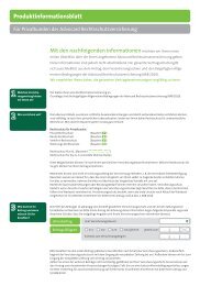 Produktinformationsblatt - Advocard Rechtsschutzversicherung