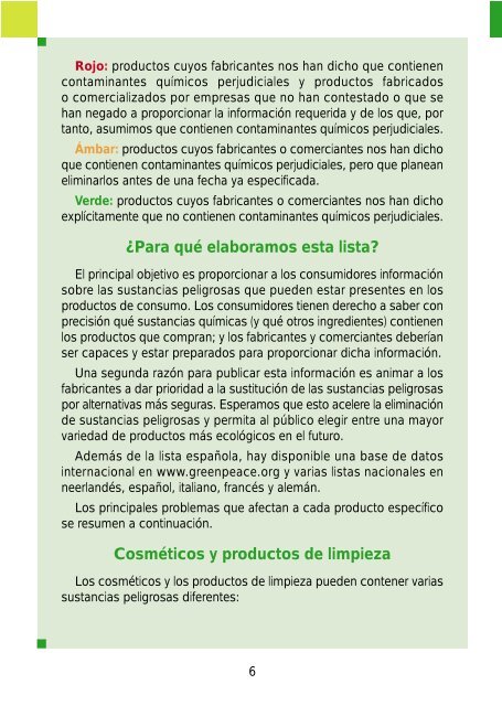 Guía para comprar sin tóxicos - Greenpeace - Prenatal