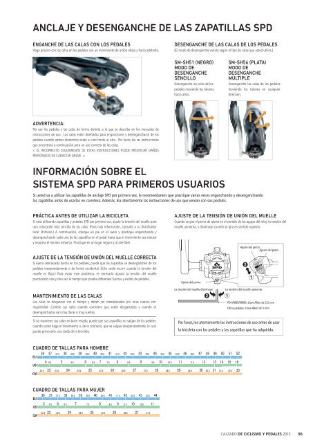 zapatilla - Puntos Oficiales Shimano