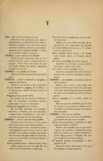 letra y - diccionario de refranes - Español Sin Fronteras