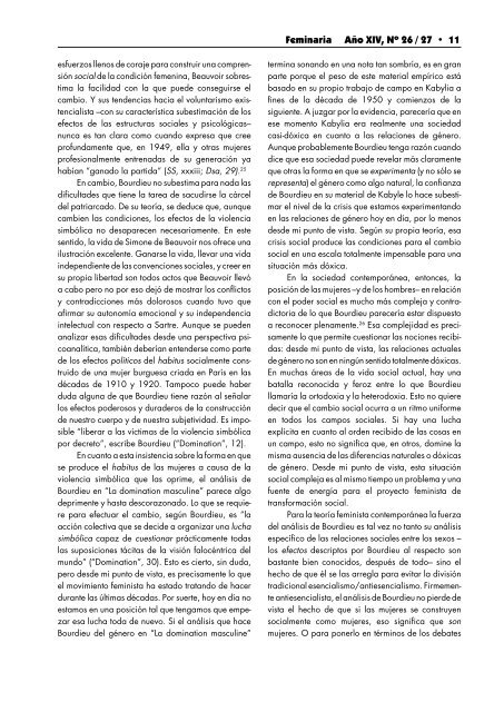 Apropiarse de Bourdieu: la teoría feminista y la ... - Cuenta Conmigo