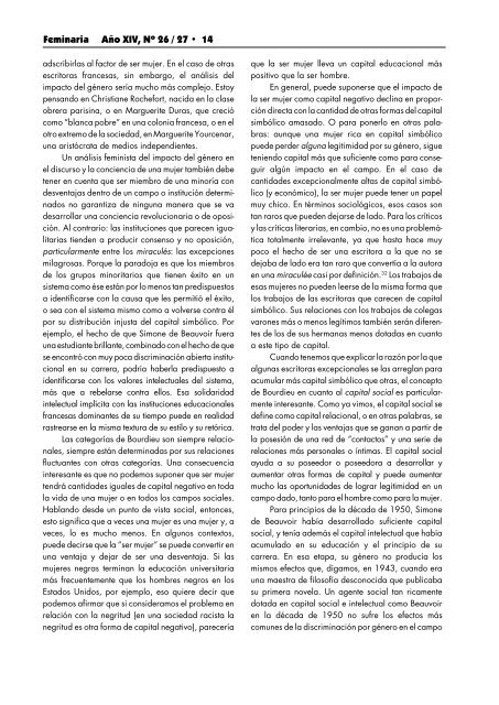 Apropiarse de Bourdieu: la teoría feminista y la ... - Cuenta Conmigo