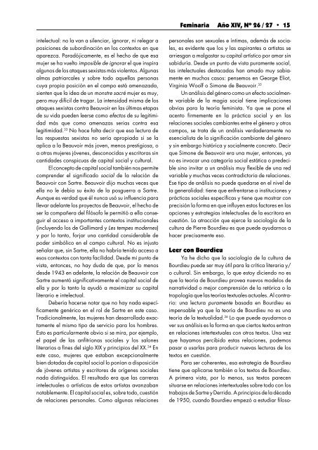 Apropiarse de Bourdieu: la teoría feminista y la ... - Cuenta Conmigo