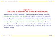 Capīıtulo 2 Rotación y vibración de moléculas diatómicas