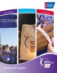 Manual del capitán - Relay For Life