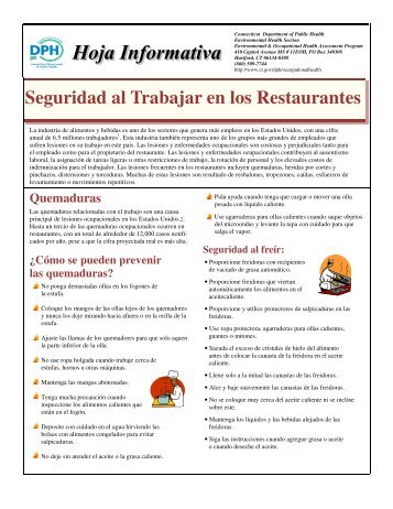 Seguridad al Trabajar en los Restaurantes - CT.gov