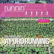 revista bimestral / calendario de carreras - Runnin