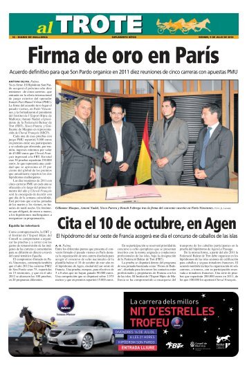 Cita el 10 de octubre, en Agen - Diario de Mallorca