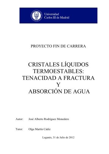 tenacidad a fractura y absorción de agua - Archivo Abierto ...