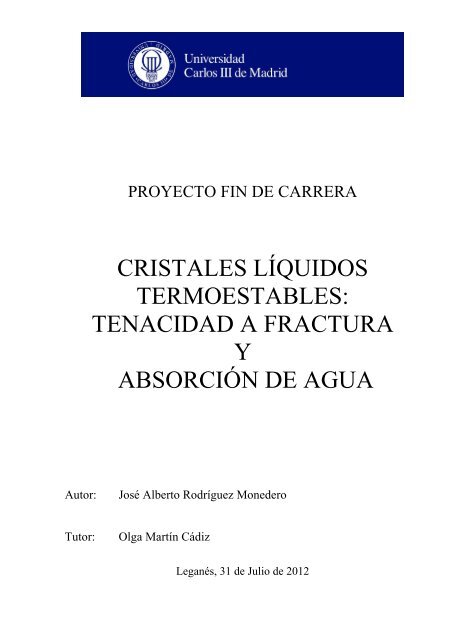 tenacidad a fractura y absorción de agua - Archivo Abierto ...