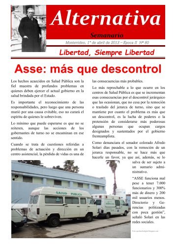 Asse: más que descontrol - Alternativa Independiente